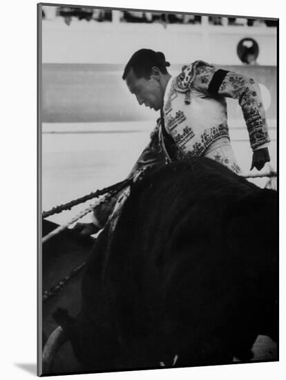 Matador Luis Miguel Dominguin During Bullfight-null-Mounted Premium Photographic Print