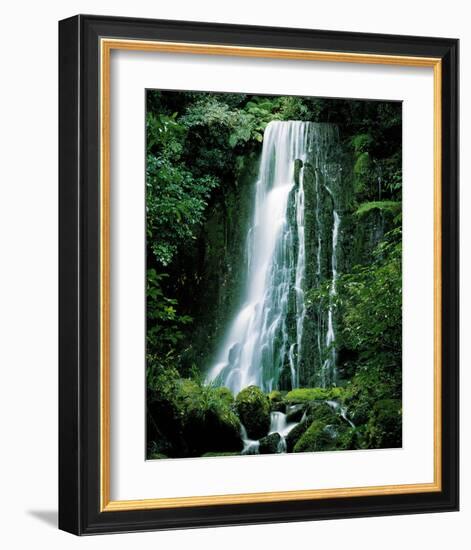 Matai Falls New Zealand-null-Framed Art Print