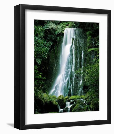 Matai Falls New Zealand-null-Framed Art Print