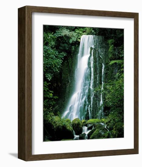 Matai Falls New Zealand-null-Framed Art Print