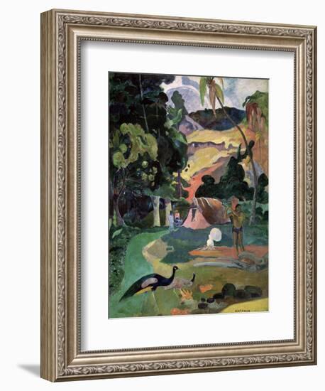 Matamoe (Death, Landscape with Peacock), 1892-Paul Gauguin-Framed Giclee Print