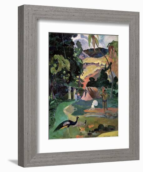 Matamoe (Death, Landscape with Peacock), 1892-Paul Gauguin-Framed Giclee Print