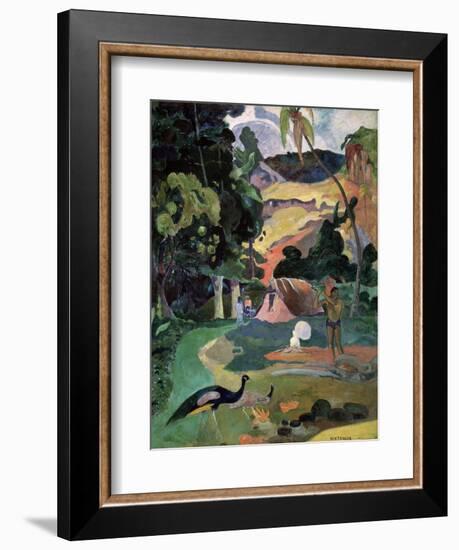 Matamoe (Death, Landscape with Peacock), 1892-Paul Gauguin-Framed Giclee Print