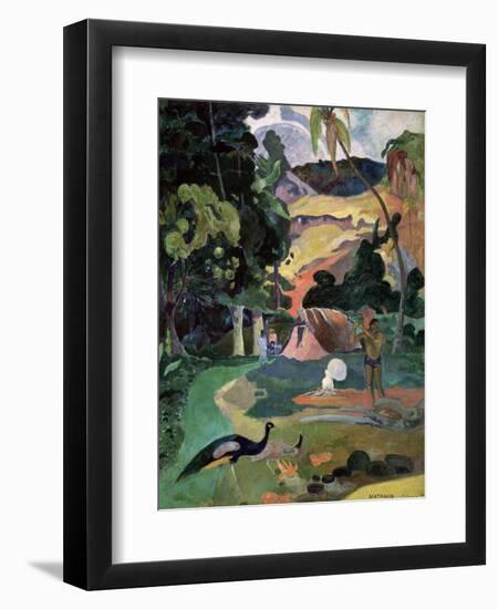 Matamoe (Death, Landscape with Peacock), 1892-Paul Gauguin-Framed Giclee Print