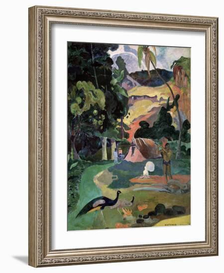 Matamoe (Death, Landscape with Peacock), 1892-Paul Gauguin-Framed Giclee Print