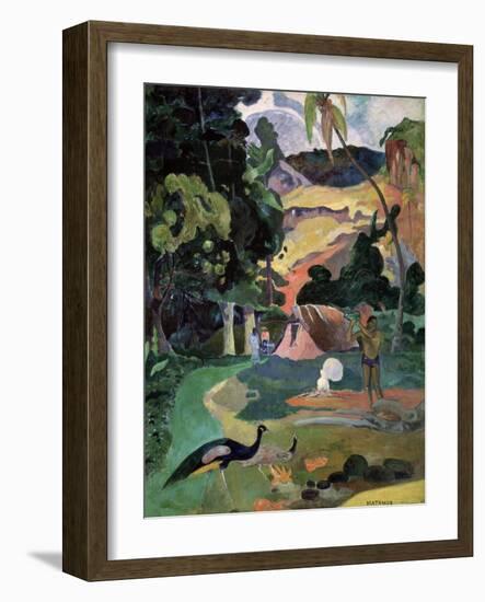 Matamoe (Death, Landscape with Peacock), 1892-Paul Gauguin-Framed Giclee Print