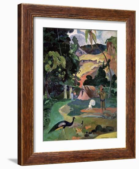 Matamoe (Death, Landscape with Peacock), 1892-Paul Gauguin-Framed Giclee Print