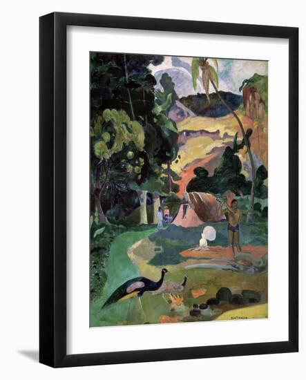 Matamoe (Death, Landscape with Peacock), 1892-Paul Gauguin-Framed Giclee Print