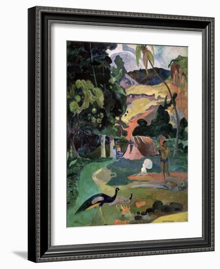 Matamoe (Death, Landscape with Peacock), 1892-Paul Gauguin-Framed Giclee Print