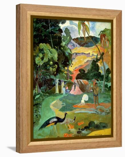 Matamoe Or, Landscape with Peacocks, 1892-Paul Gauguin-Framed Premier Image Canvas