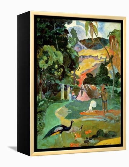 Matamoe Or, Landscape with Peacocks, 1892-Paul Gauguin-Framed Premier Image Canvas