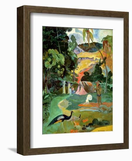 Matamoe Or, Landscape with Peacocks, 1892-Paul Gauguin-Framed Premium Giclee Print