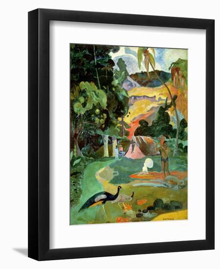Matamoe Or, Landscape with Peacocks, 1892-Paul Gauguin-Framed Premium Giclee Print