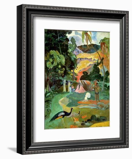 Matamoe Or, Landscape with Peacocks, 1892-Paul Gauguin-Framed Premium Giclee Print