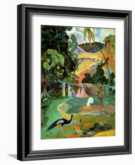 Matamoe Or, Landscape with Peacocks, 1892-Paul Gauguin-Framed Premium Giclee Print