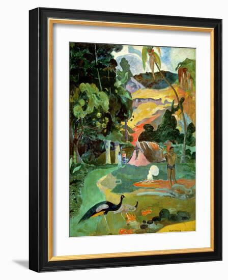 Matamoe Or, Landscape with Peacocks, 1892-Paul Gauguin-Framed Premium Giclee Print