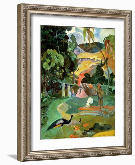 Matamoe Or, Landscape with Peacocks, 1892-Paul Gauguin-Framed Giclee Print