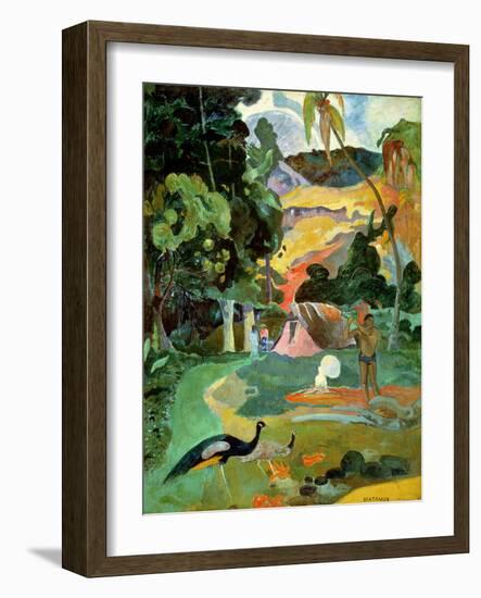 Matamoe Or, Landscape with Peacocks, 1892-Paul Gauguin-Framed Giclee Print