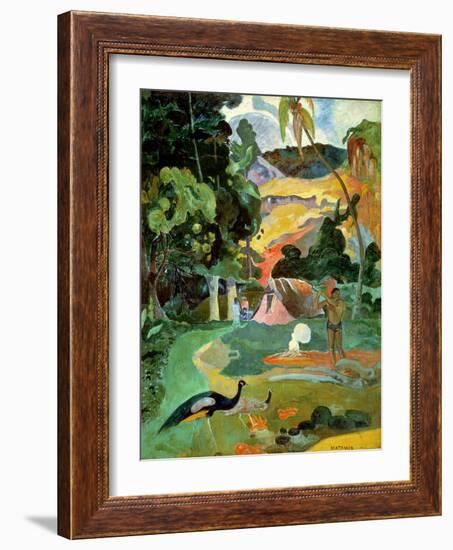 Matamoe Or, Landscape with Peacocks, 1892-Paul Gauguin-Framed Giclee Print