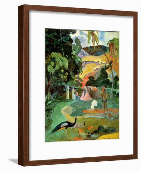 Matamoe Or, Landscape with Peacocks, 1892-Paul Gauguin-Framed Giclee Print