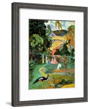 Matamoe Or, Landscape with Peacocks, 1892-Paul Gauguin-Framed Giclee Print