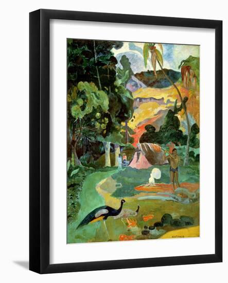 Matamoe Or, Landscape with Peacocks, 1892-Paul Gauguin-Framed Giclee Print