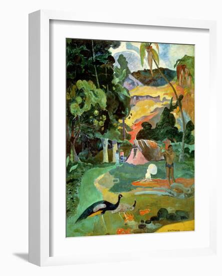 Matamoe Or, Landscape with Peacocks, 1892-Paul Gauguin-Framed Giclee Print