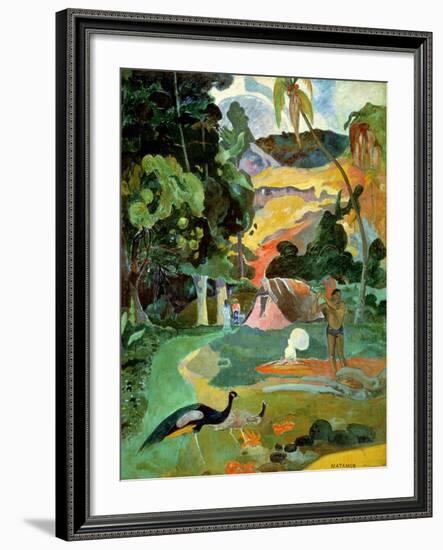 Matamoe Or, Landscape with Peacocks, 1892-Paul Gauguin-Framed Giclee Print