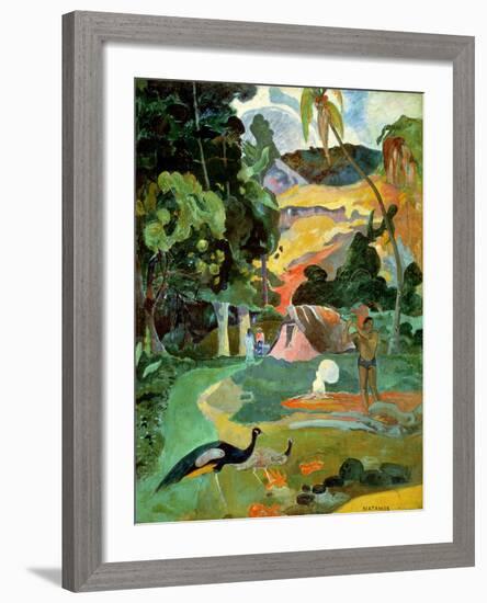 Matamoe Or, Landscape with Peacocks, 1892-Paul Gauguin-Framed Giclee Print