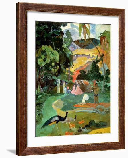 Matamoe Or, Landscape with Peacocks, 1892-Paul Gauguin-Framed Giclee Print