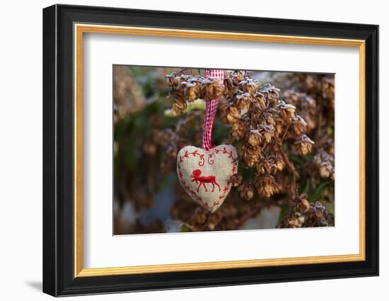 Material Heart with Elk's Motive, Hop-Andrea Haase-Framed Photographic Print