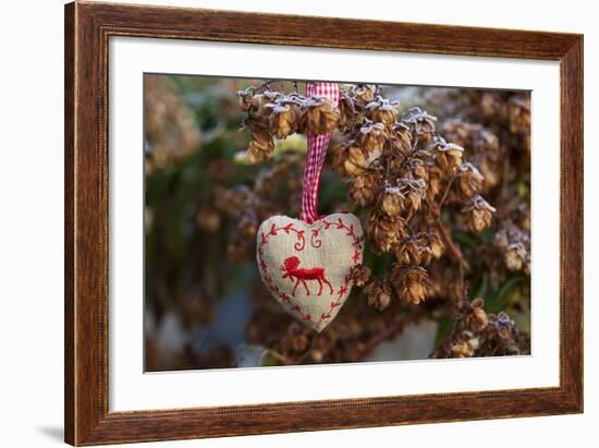 Material Heart with Elk's Motive, Hop-Andrea Haase-Framed Photographic Print