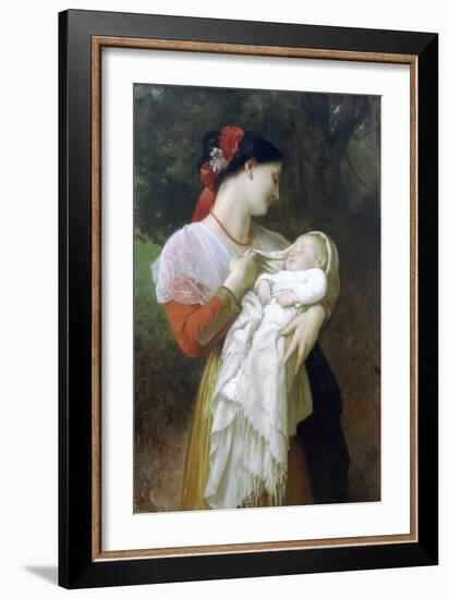 Maternal Admiration-William Adolphe Bouguereau-Framed Art Print