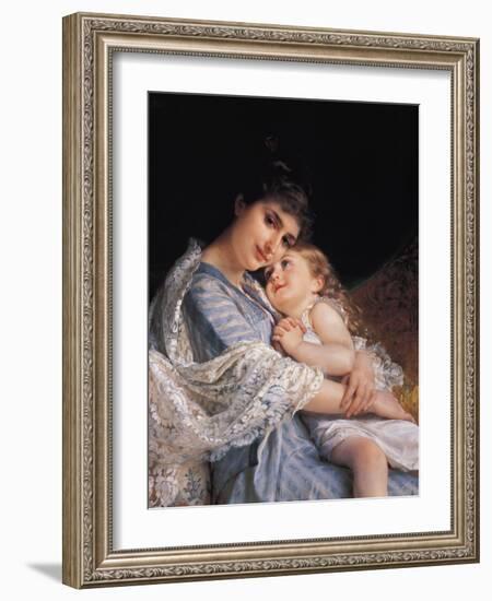 Maternal Affection-Emile Munier-Framed Giclee Print