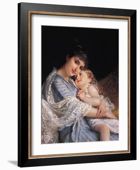 Maternal Affection-Emile Munier-Framed Giclee Print