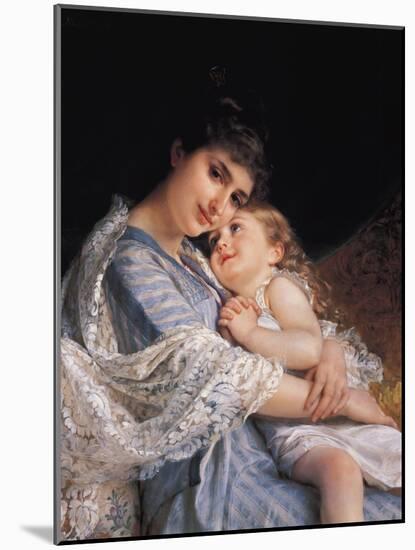 Maternal Affection-Emile Munier-Mounted Giclee Print