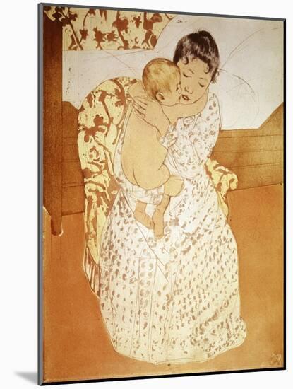 Maternal Caress-Mary Cassatt-Mounted Giclee Print