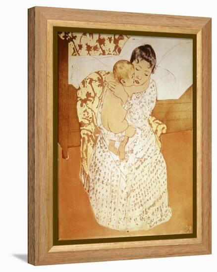 Maternal Caress-Mary Cassatt-Framed Premier Image Canvas