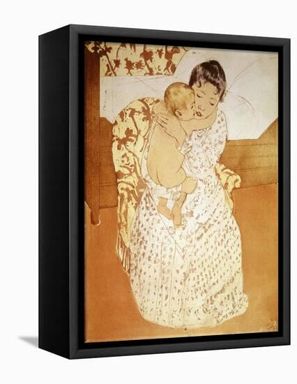 Maternal Caress-Mary Cassatt-Framed Premier Image Canvas