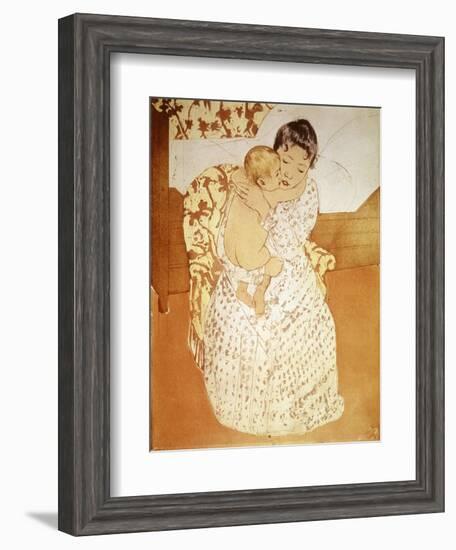 Maternal Caress-Mary Cassatt-Framed Giclee Print