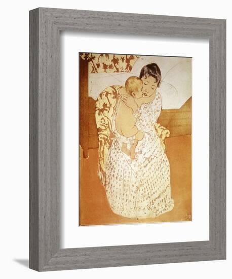 Maternal Caress-Mary Cassatt-Framed Giclee Print