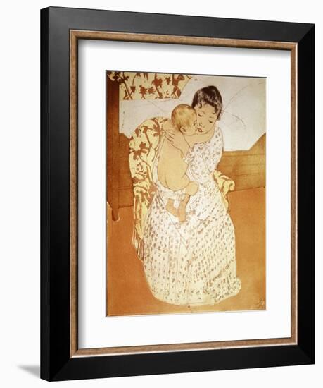 Maternal Caress-Mary Cassatt-Framed Giclee Print