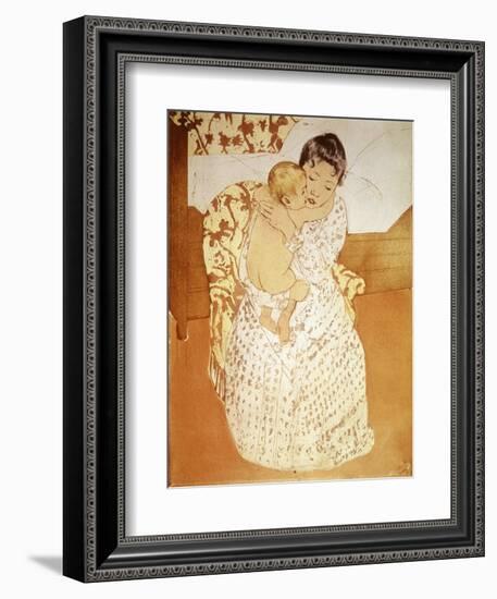 Maternal Caress-Mary Cassatt-Framed Giclee Print