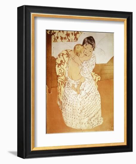 Maternal Caress-Mary Cassatt-Framed Giclee Print