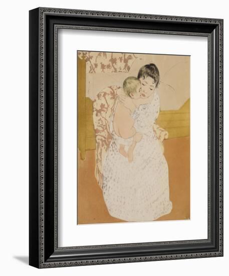 Maternal Caress-Mary Cassatt-Framed Giclee Print