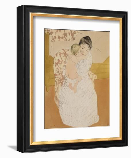 Maternal Caress-Mary Cassatt-Framed Giclee Print