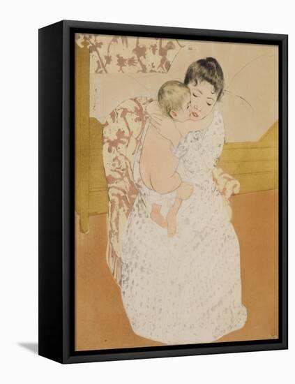 Maternal Caress-Mary Cassatt-Framed Premier Image Canvas