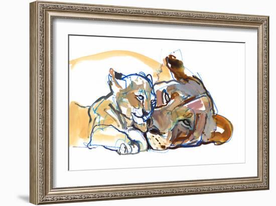 Maternal Eye, 2021, ( mixed media on paper )-Mark Adlington-Framed Giclee Print