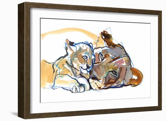 Maternal Eye, 2021, ( mixed media on paper )-Mark Adlington-Framed Giclee Print