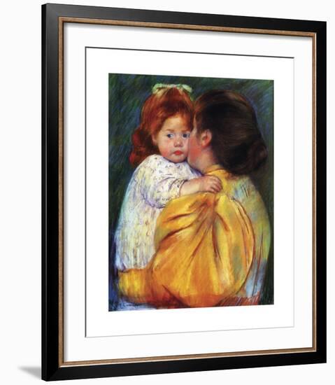 Maternal Kiss, c,1896-Mary Cassatt-Framed Giclee Print